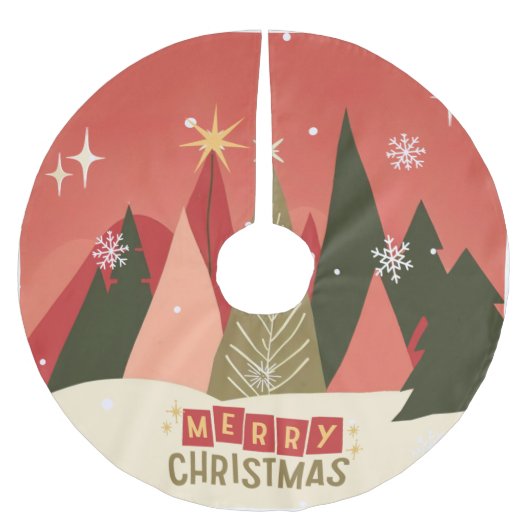 Retro/ Vrolijke Kerstboom Kerstboom Rok (Voorkant)