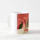 Retro/ Vrolijke Kerstboom Koffiemok (Voorkant links)