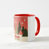 Retro/ Vrolijke Kerstboom Mok (Voorkant rechts)