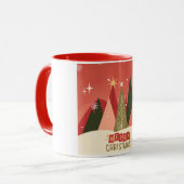 Retro/ Vrolijke Kerstboom Mok (Voorkant links)