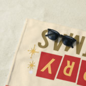 Retro/ Vrolijke Kerstboom Strandlaken (In situ)