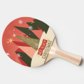 Retro/ Vrolijke Kerstboom Tafeltennisbatje (Zijkant)