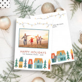 Retro Vrolijke Kerstmis Fotokaarten Feestdagenkaart