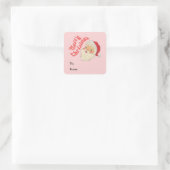 Retro Vrolijke Kerstmis Santa Sticker (Tas)