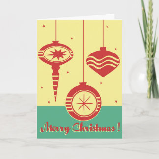 Retro Vrolijke Kerstmis siert Kaart
