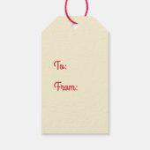 Retro vrolijke kerststerren uit de middeleeuwen cadeaulabel (Achterkant)