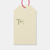 Retro  vrolijke kerststerren uit de middeleeuwen cadeaulabel (Achterkant)