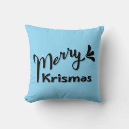 Retro vrolijke kerststijl kussen
