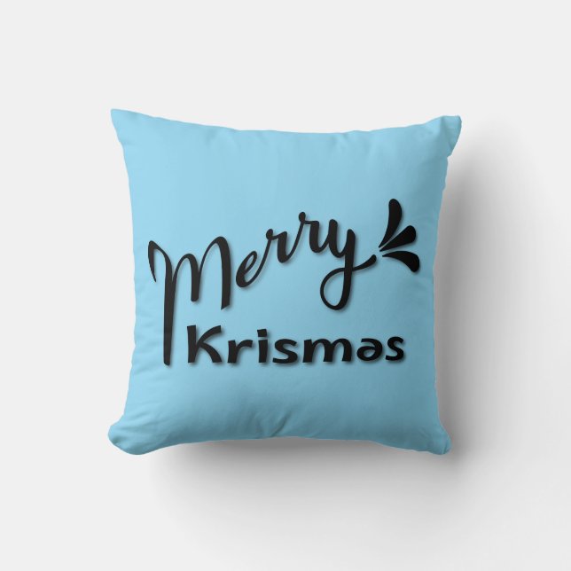 Retro vrolijke kerststijl kussen (Voorkant)