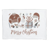 Retro Vrolijke Kersttrui Kussensloop (Voorkant)