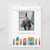 Retro Vrolijke Kerstvakantie Kaart (Achterkant)