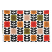 Retro Vrolijke Vlek Bloemen Stem, Tomaat Roze Kussensloop (Achterkant-Rechts)