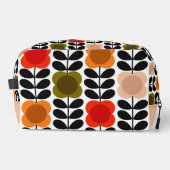 Retro Vrolijke Vlek Bloemen Stem, Tomaat Roze Toilettasje (Voorkant)