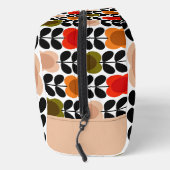 Retro Vrolijke Vlek Bloemen Stem, Tomaat Roze Toilettasje (Rechts)