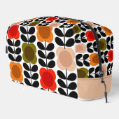 Retro Vrolijke Vlek Bloemen Stem, Tomaat Roze Toilettasje (Rechterhoek)