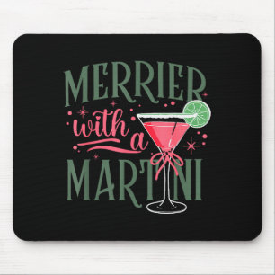 Retro vrolijker met een martini staart liefhebber muismat