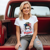 Retro Vrouw 250 Jaar Vrijheid Tri-Blend Shirt