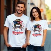 Retro Vrouw 250 Jaar Vrijheid Tri-Blend Shirt