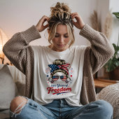 Retro Vrouw 250 Jaar Vrijheid Tri-Blend Shirt