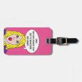 RETRO VROUW aangepaste bagagelabels (Voorkant horizontaal)