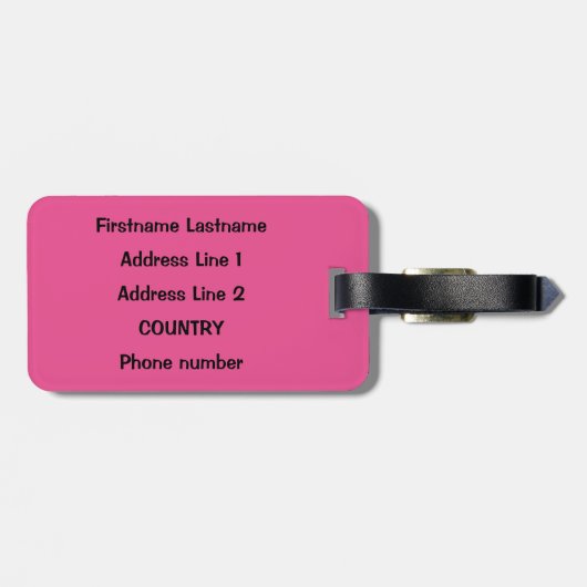 RETRO VROUW aangepaste bagagelabels (Achterkant horizontaal)