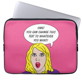 RETRO VROUW aangepaste laptoptassen Laptop Sleeve