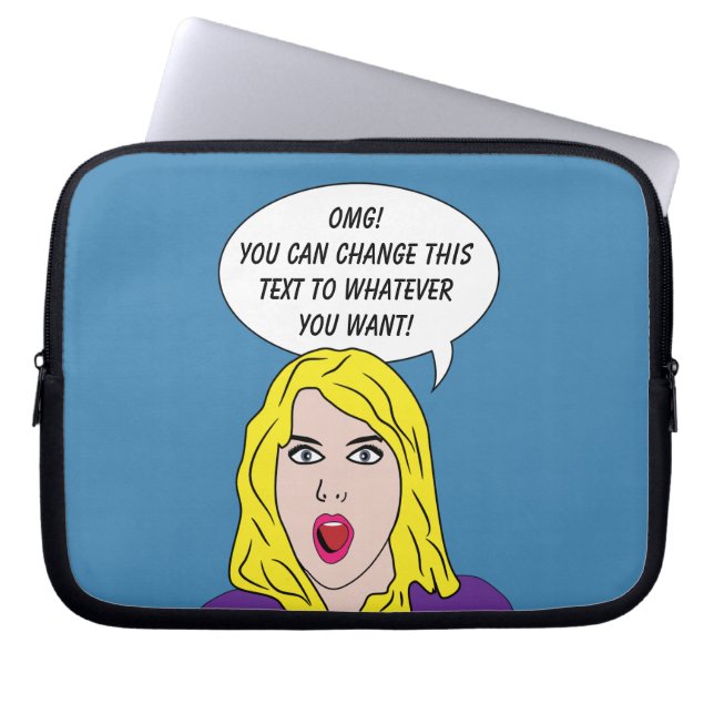 RETRO VROUW aangepaste laptoptassen Laptop Sleeve (Voorkant)