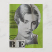 Retro Vrouw Be Collage Briefkaart (Voorkant)