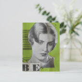 Retro Vrouw Be Collage Briefkaart (Staand voorkant)