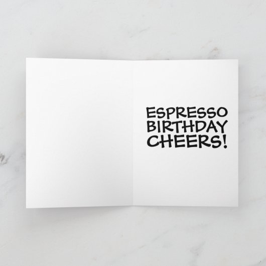 RETRO VROUW BIRTHDAY ESPRESSO COFFEE CARDS KAART (Binnen)