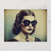  retro vrouw briefkaart (Voorkant)