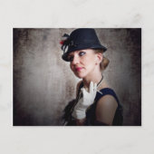  retro vrouw briefkaart (Voorkant)