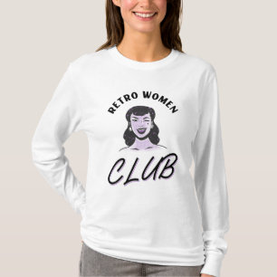 RETRO VROUW CLUB WIFE T-SHIRTS T - SHIRTS