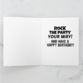 RETRO VROUW DJ MIXER VERJAARDAG KAART VOOR HAAR (Binnen)