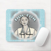 Retro vrouw dokter muismat (Met muis)