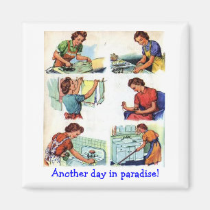 Retro vrouw - Een andere dag in het paradijs, Magneet