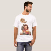 Retro Vrouw Eieren Voor Ontbijt In Deze Economie T-shirt (Voorkant volledig)