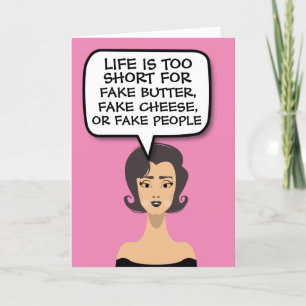 RETRO VROUW FAKE BUTTER, KAAS OF MENSEN Kaarten