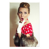  retro vrouw foto afdruk (Voorkant)