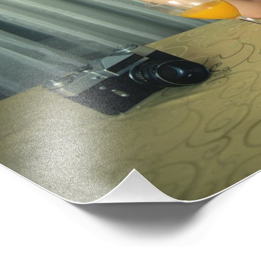 Retro  vrouw foto afdruk (Hoek)