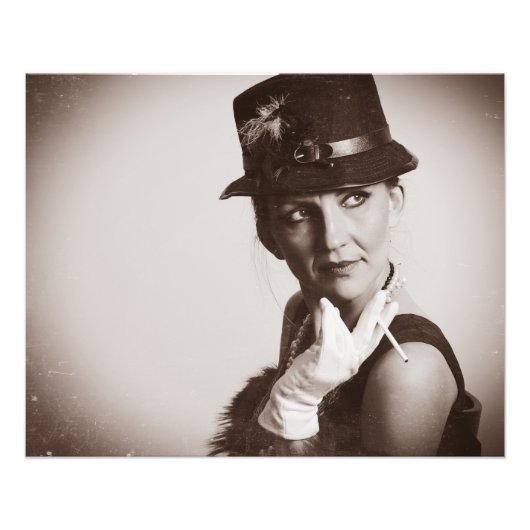 retro vrouw foto afdruk (Voorkant)