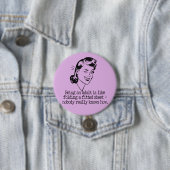 Retro Vrouw Grappige Quote Knop Ronde Button 7,6 Cm (In situ)