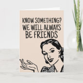 RETRO VROUW HUISVROUW BESTIE VERJAARDAG GRAPPIGE K KAART (Voorkant)