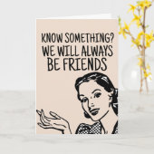 RETRO VROUW HUISVROUW BESTIE VERJAARDAG GRAPPIGE K KAART (Gele Bloem)