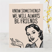 RETRO VROUW HUISVROUW BESTIE VERJAARDAG GRAPPIGE K KAART (Gele Bloem)