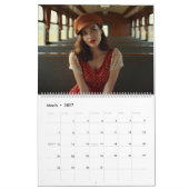  retro vrouw in de trein kalender (Mar 2027)