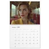  retro vrouw in de trein kalender (Jan 2027)