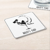 Retro Vrouw in Martini Glas Bar  Kartonnen Onderzetters (Schuin)