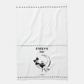 Retro vrouw in Martini Glass Bar Theedoek (Verticaal)