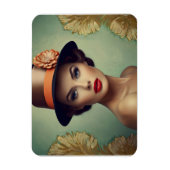  retro vrouw magneet (Verticaal)